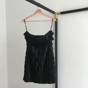 Express Tiered Strapless Cocktail Dress